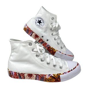 Converse CTAS Hi White Mantra Orange High Top Women Canvas Size Sneakers A01179F